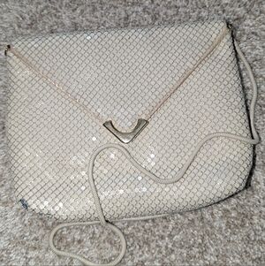 Elegant Cream Clutch Bag Vintage